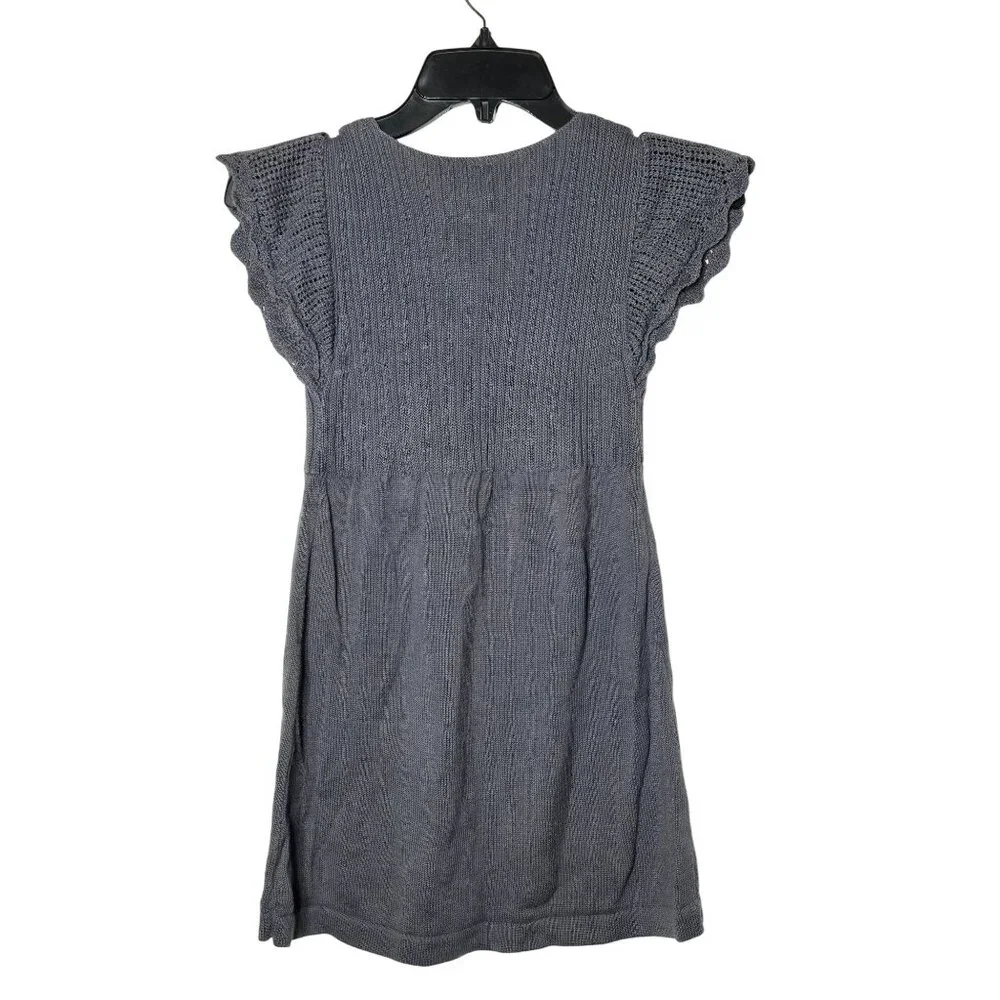 Old Navy Girls Crochet Knit Babydoll Sweater Size XL 14 Dark Academia Y2K Preppy